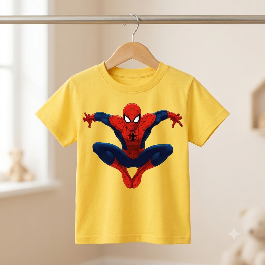Premium Half Sleeve Spiderman Tshirt For Kids