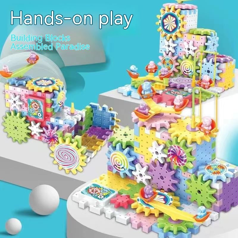 46 PCS Brick Gear Building Toy, Building Blocks Construction Toys, Plastic for Kids Children Girls and Boys Gifts