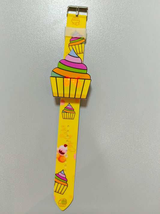 ELEGANT WRIST WATCH FOR KIDS Icecream Yellow
