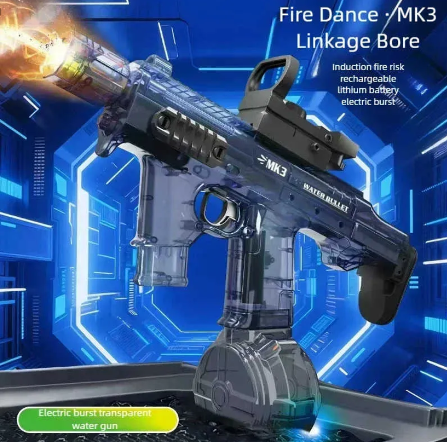 Electric MK3 Water Shooting Gun With Light Silencer