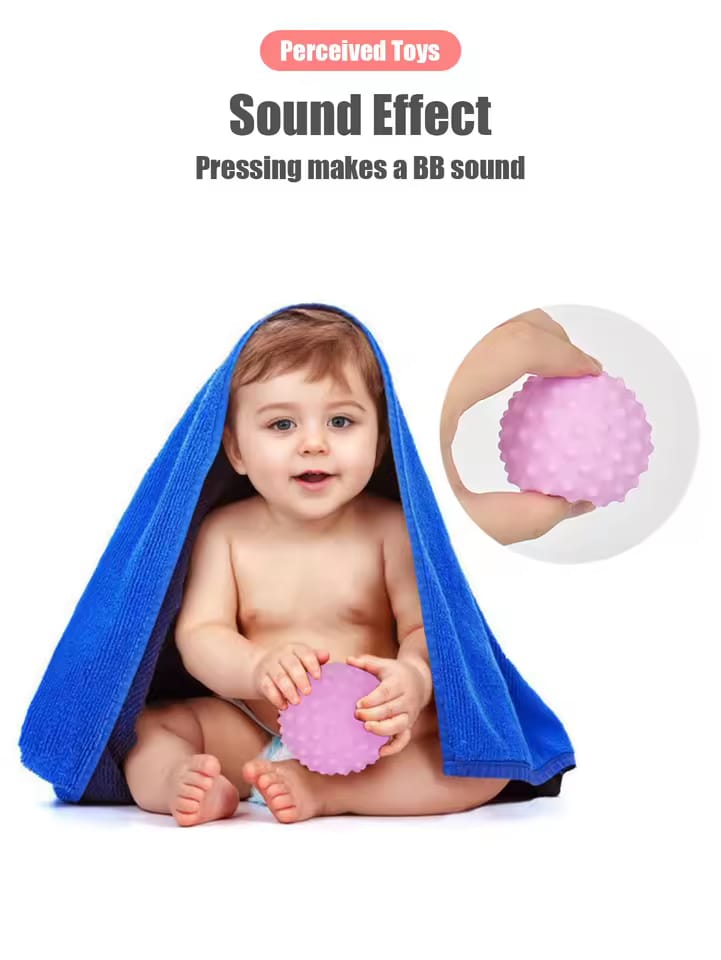 Sensory Soft Baby Balls Squeeze Ball Chu Chu Bath Toy With Box – 6 Pieces