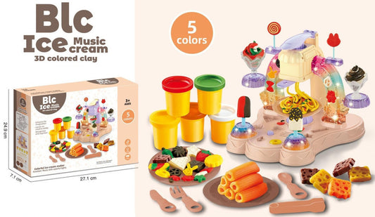 Color Mud Ice Cream Music Machine Play Set