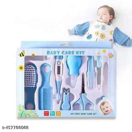 My First Babycare Grooming Kit Set with Thermometer 0+ 10pcs - Blue