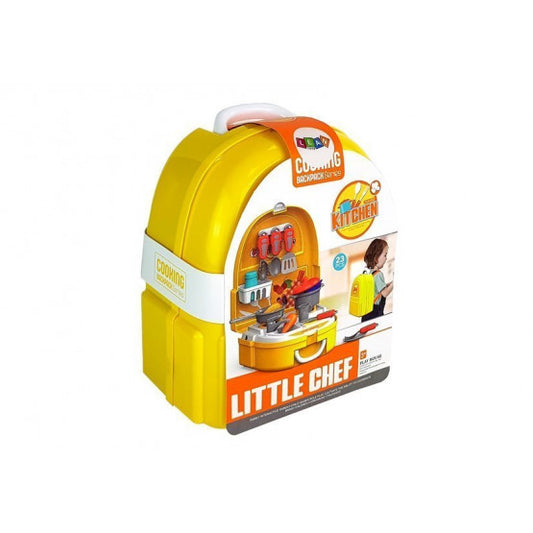 Little Chef Pretend Cooking Kit Toy, Kitchen Set with Storage Backpack