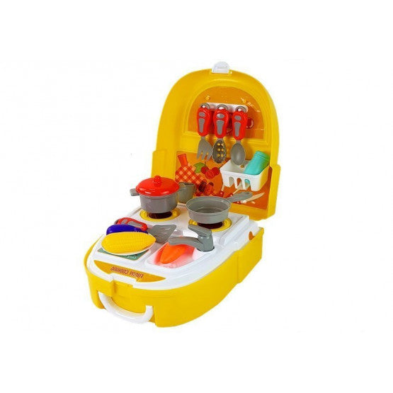 Little Chef Pretend Cooking Kit Toy, Kitchen Set with Storage Backpack