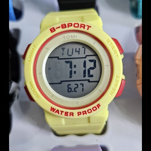Piaoma Sports Digital Wrist Watch For Kids Yellow
