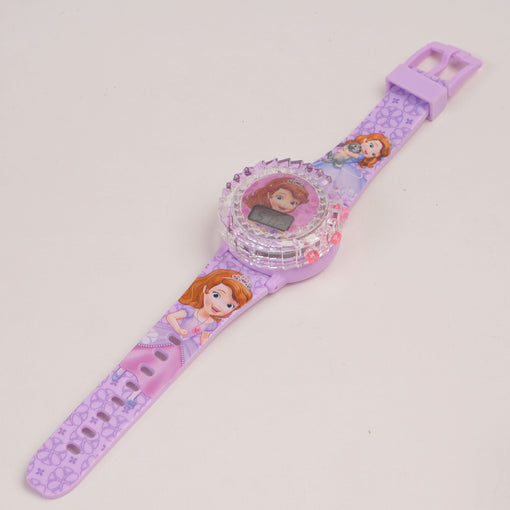 Kids Character Spinner Digital Watch Pink