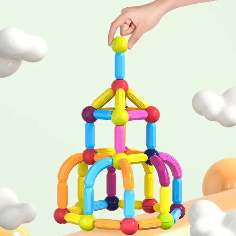 Magnetic Sticks & Balls Building Blocks Magnet Toy | 3D STEM Educational Construction Toy for Brain Development