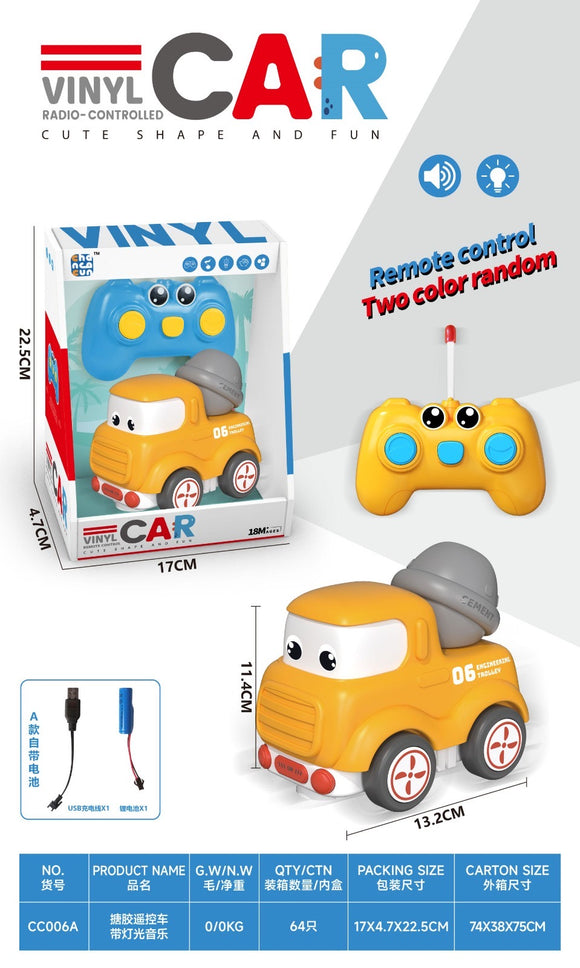 Vinyl Remote Control Car Yellow