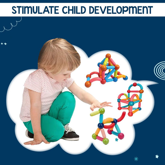 Magnetic Sticks & Balls Building Blocks Magnet Toy | 3D STEM Educational Construction Toy for Brain Development