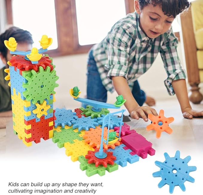 46 PCS Brick Gear Building Toy, Building Blocks Construction Toys, Plastic for Kids Children Girls and Boys Gifts