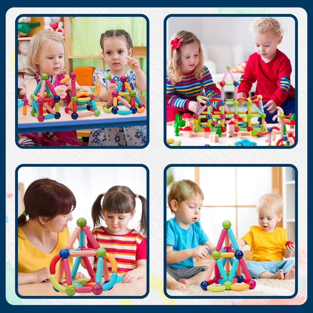 Magnetic Sticks & Balls Building Blocks Magnet Toy | 3D STEM Educational Construction Toy for Brain Development
