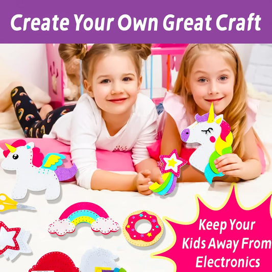 5 pcs DIY Sewing Fabrics Unicorn