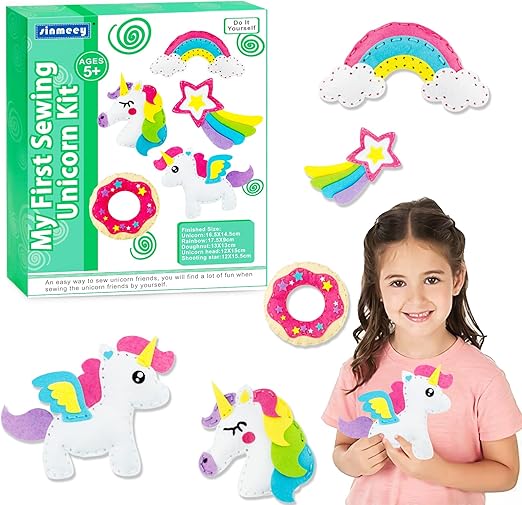 5 pcs DIY Sewing Fabrics Unicorn