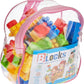 Multi Color Blocks Bricks & Wheels Construction Educational for Kids