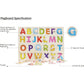 Wooden alphabet peg puzzle board