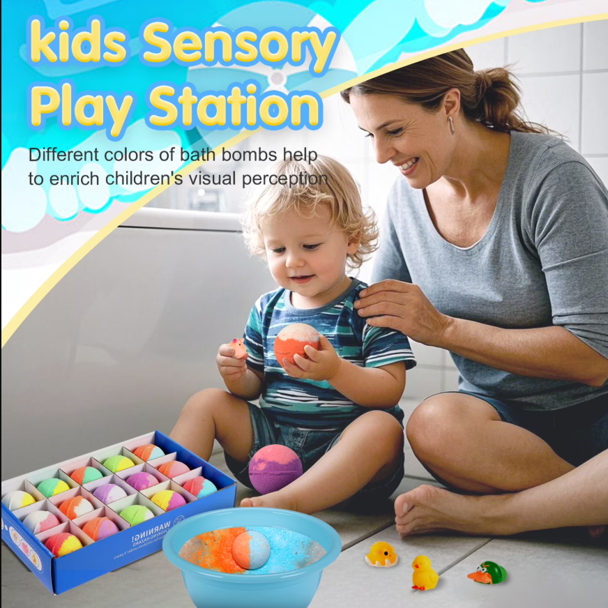 15 Pcs Bath Bombs for Kids