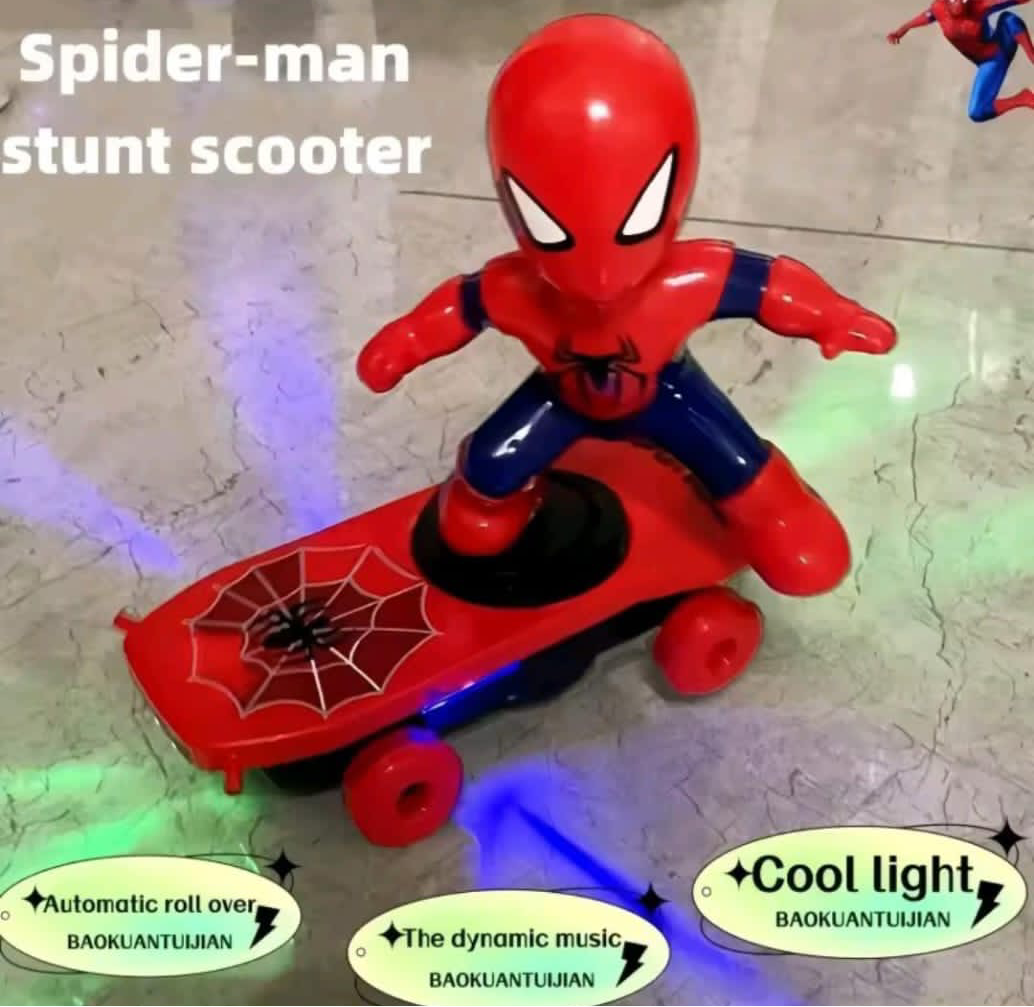 Spiderman stunt skateboard