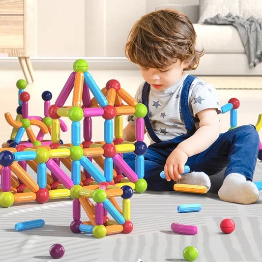 Magnetic Sticks & Balls Building Blocks Magnet Toy | 3D STEM Educational Construction Toy for Brain Development