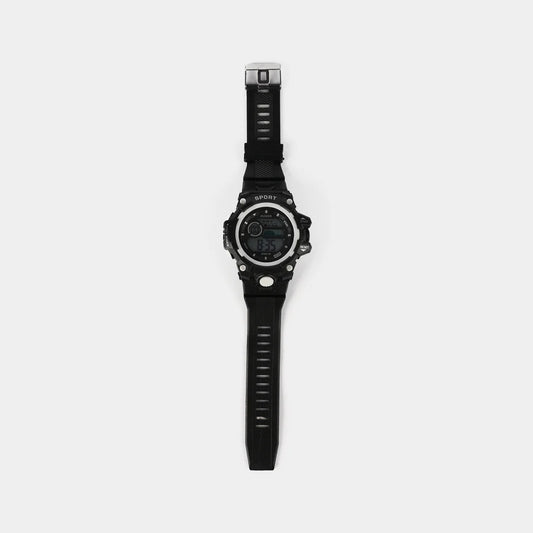 Sports Digital Wrist Watch For Kids Black