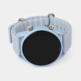Sports Digital Wrist Watch For Kids Round Blue