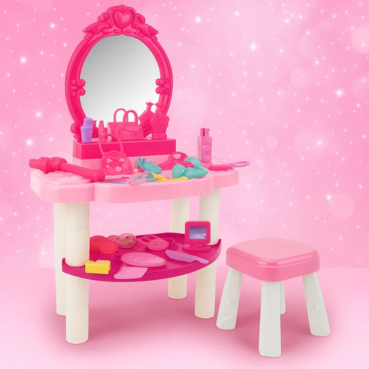Little Princess Dressing Table Set -39-Piece Play Makeup Kit [PD]