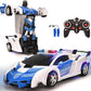 remote-controlled transforming police car toy