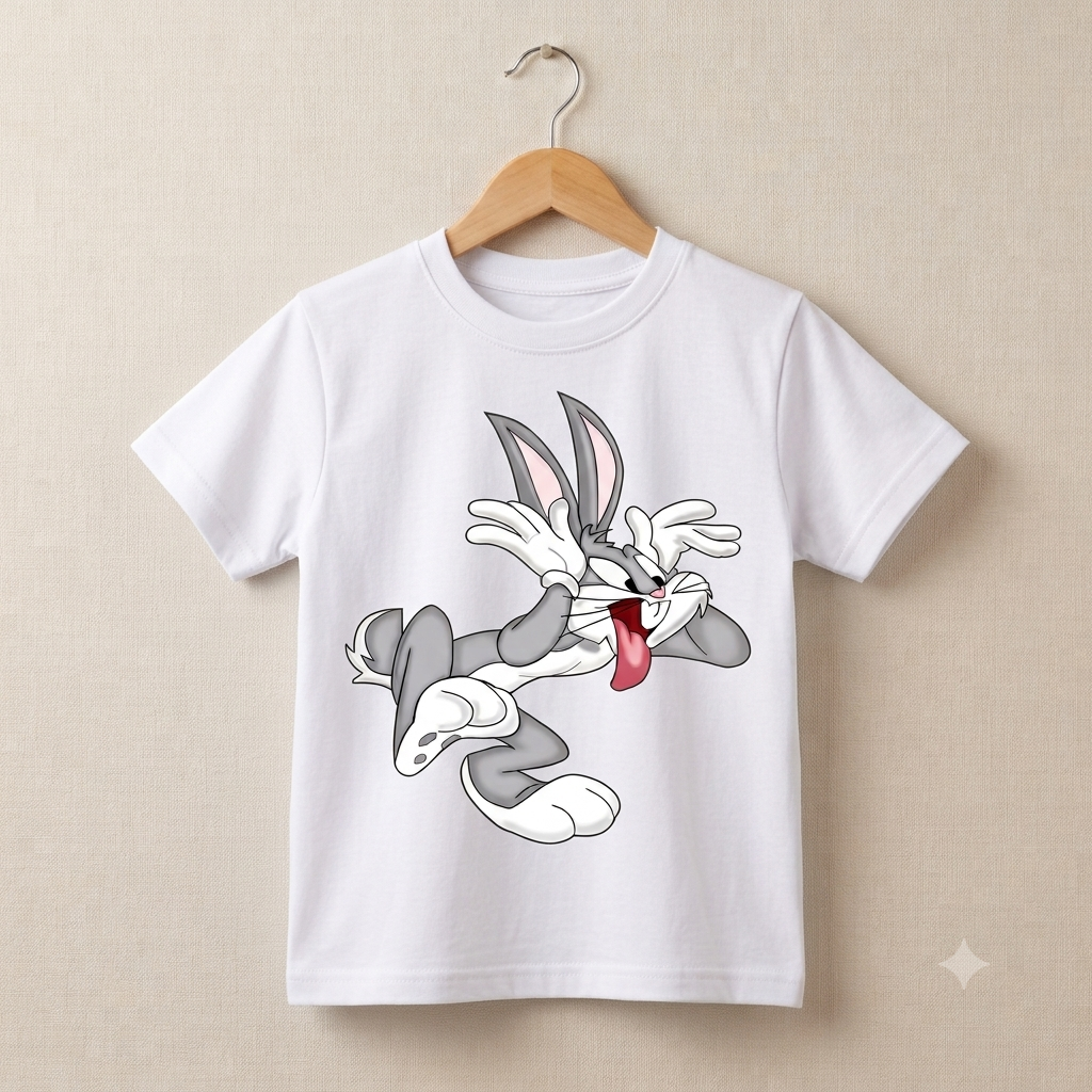 Premium Half Sleeve Bugs Bunny Tshirt For Kids