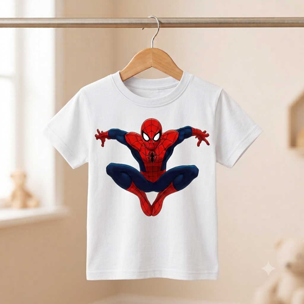 Premium Half Sleeve Spiderman Tshirt For Kids