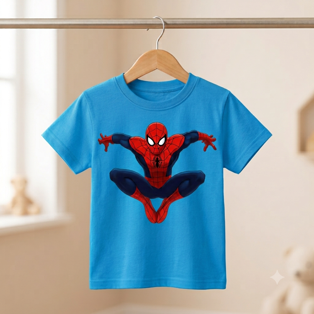 Premium Half Sleeve Spiderman Tshirt For Kids