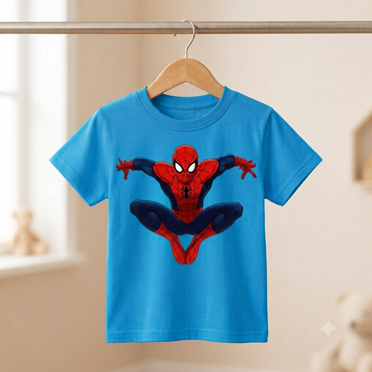 Premium Half Sleeve Spiderman Tshirt For Kids