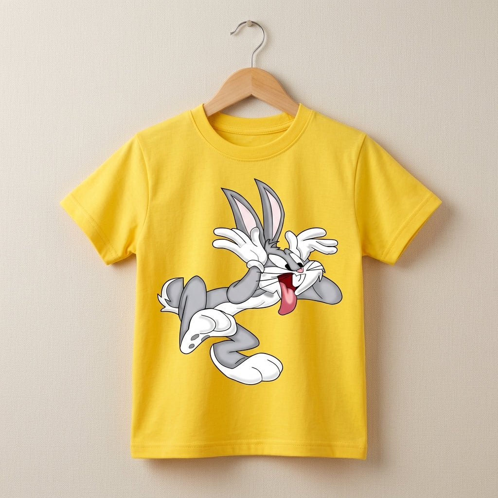 Premium Half Sleeve Bugs Bunny Tshirt For Kids