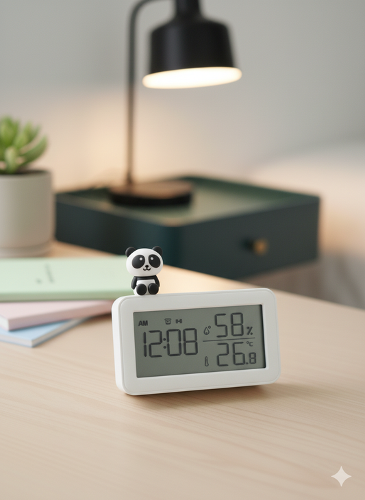KIDS Table Clock with Alarm Black