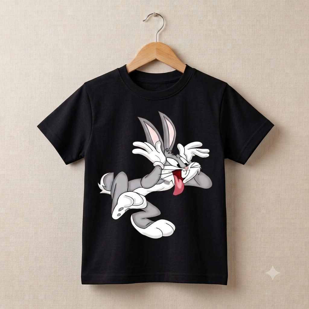 Premium Half Sleeve Bugs Bunny Tshirt For Kids