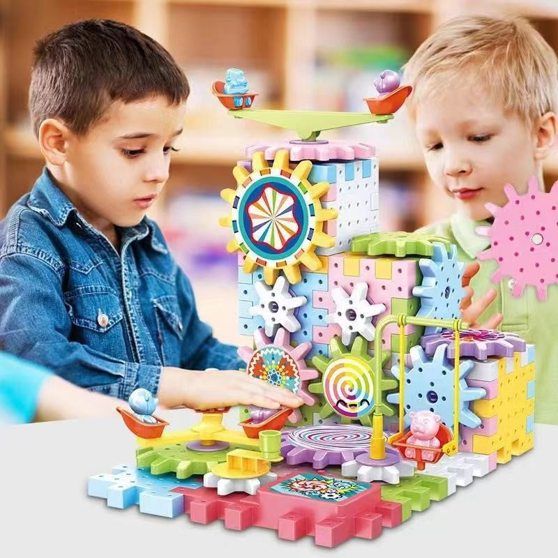 46 PCS Brick Gear Building Toy, Building Blocks Construction Toys, Plastic for Kids Children Girls and Boys Gifts