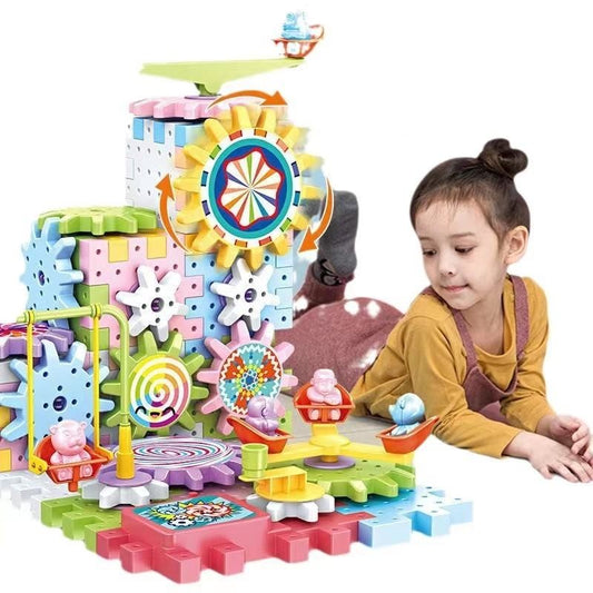 46 PCS Brick Gear Building Toy, Building Blocks Construction Toys, Plastic for Kids Children Girls and Boys Gifts