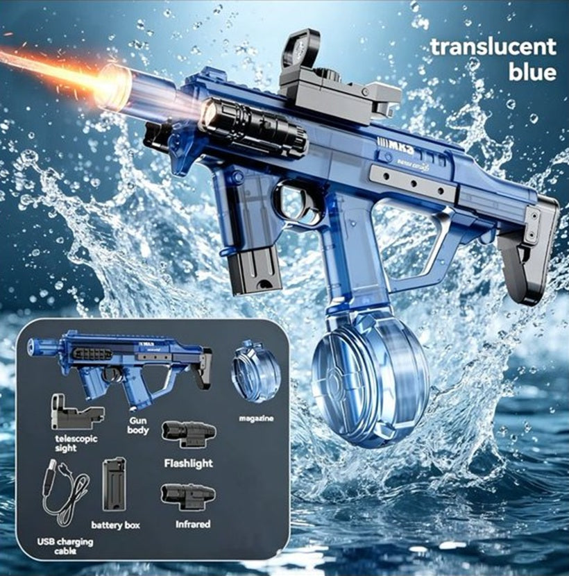 Electric MK3 Water Shooting Gun With Light Silencer