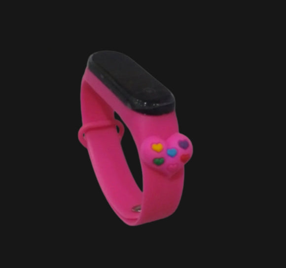 Kids Lcd watch pink heart