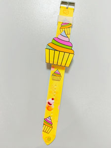ELEGANT WRIST WATCH FOR KIDS Icecream Yellow