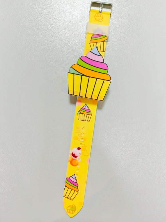 ELEGANT WRIST WATCH FOR KIDS Icecream Yellow