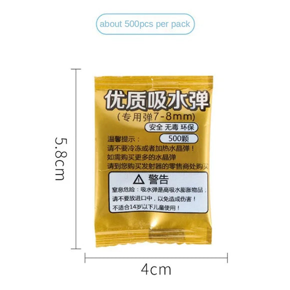 500 pcs crystal water bullet pack