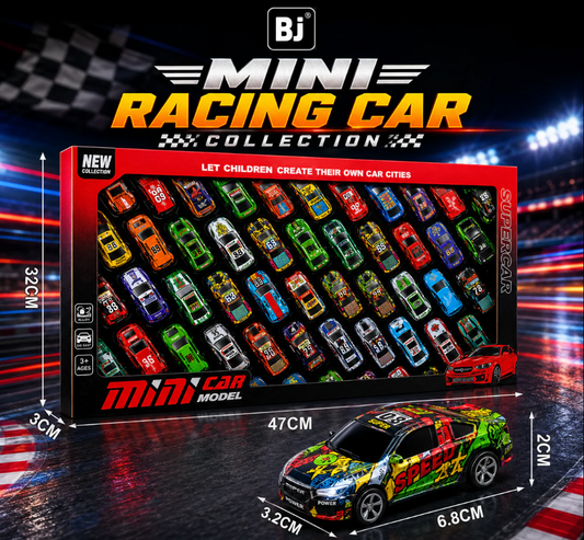 Mini Alloy Metal Racing Car Collection - 50 Pcs Set