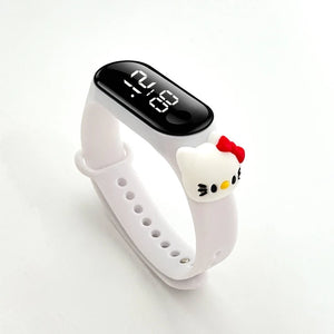 Kids Led Watch White Kitty