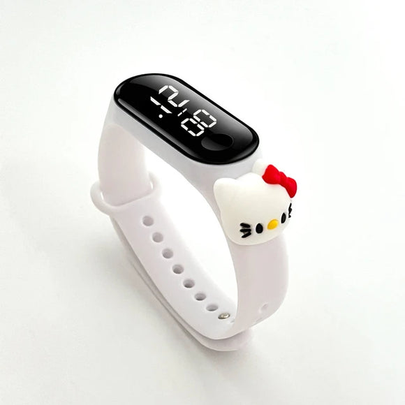 Kids Led Watch White Kitty