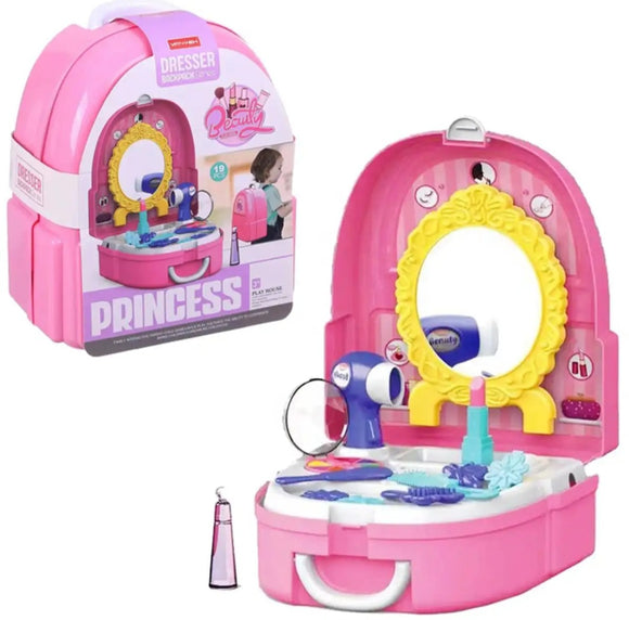 Little Beauty kit Toy, Beauty Set with Storage Backpack