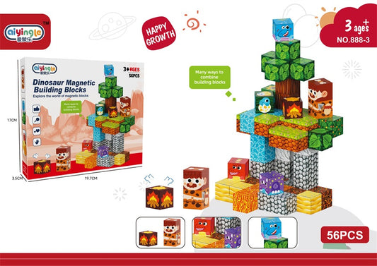 Dinosaur Magnetic Building Blocks Set (30 PCS / 56 PCS)
