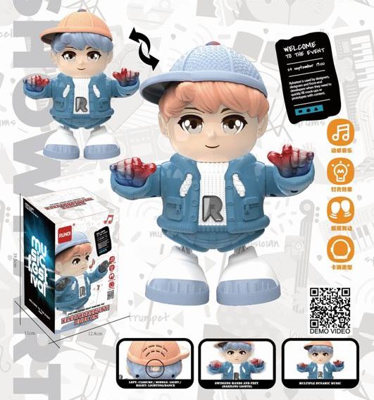 Electric Dancing Boy With Lights & Music Toy For Kids
