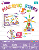 Pop Tube Magnetic Sticks Puzzle with Character