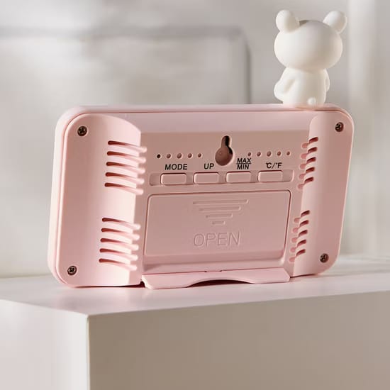 KIDS Table Clock with Alarm pink