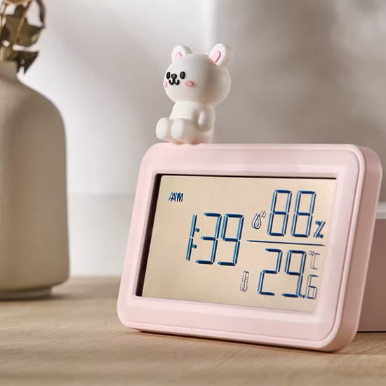 KIDS Table Clock with Alarm pink